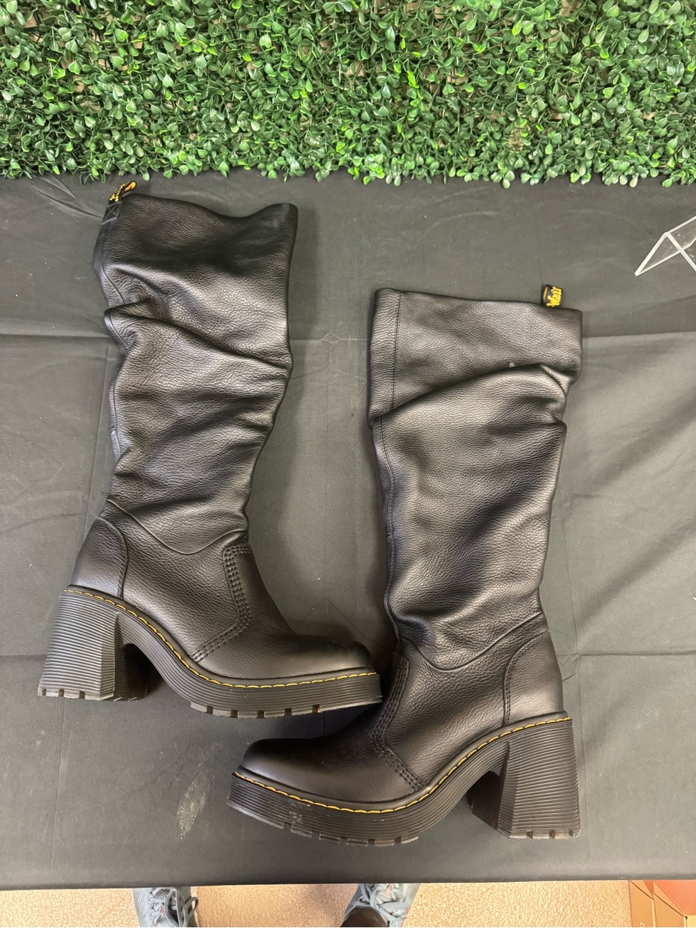 DR. Martens Kasey Virginia Leather Tall Heeled Boots - W11